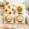 Spring Sunflower Blessing Pillowcase - Bedside, Sofa, Car Cushion Cover