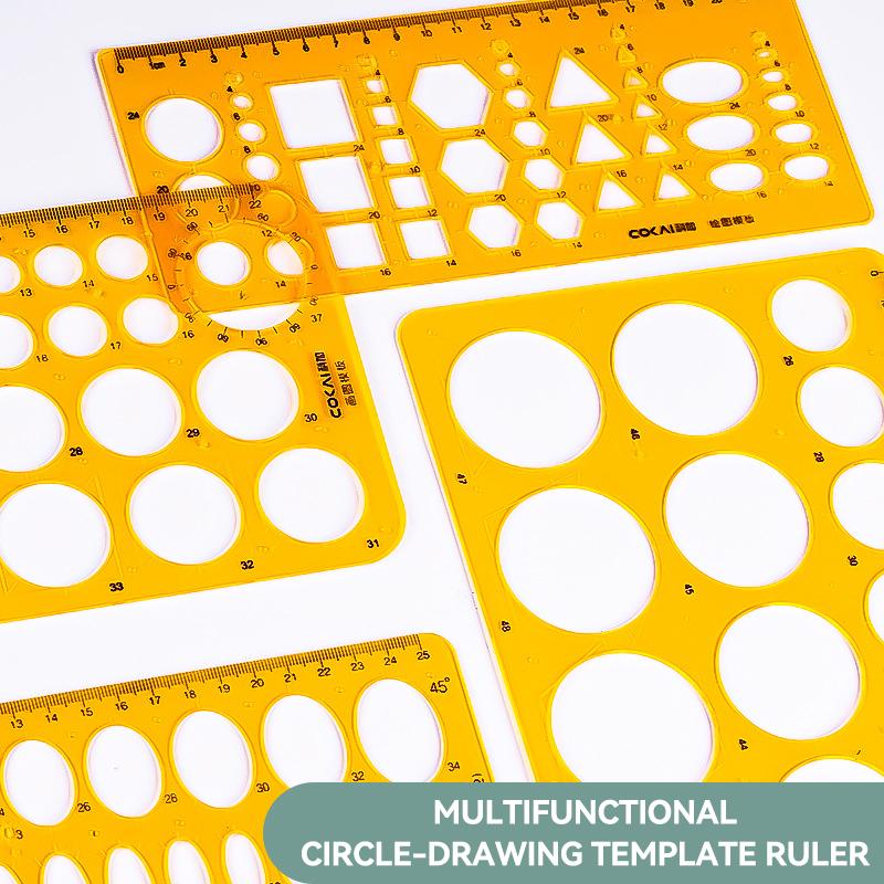 Circular Oval Ruler With Hollow Circle Cutting Durable Drawing Design Architect Template Drafting Ruler Template Measuring Ruler