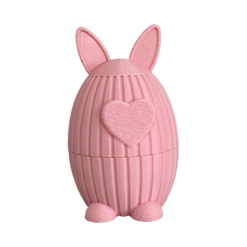 Sweet Rabbit Candy Dish Plastic Bowl Excellent Festive Candy Holder Easter Supplies розовый