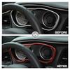 Inner Dashboard Decor Ring Trim Frame Cover for Dodge Challenger 15+ Red Carbon