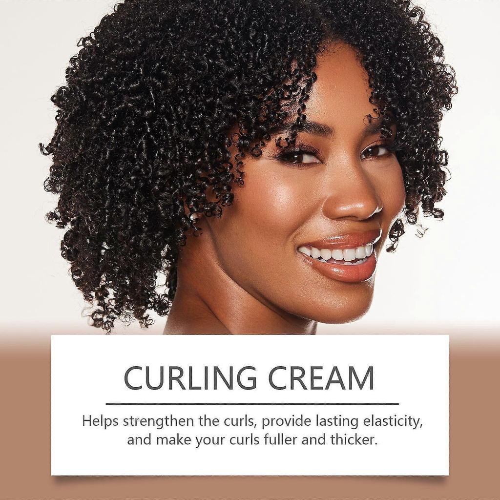 Hoegoa Rizinusöl Locken Styling Creme - Erhält den Glanz, Formt Locken, Natürliche und Erfrischende Haarpflege