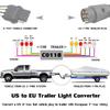 1Pc Portable Trailer Connector Accessories American 4-pin To European 7-pin Adapter Trailer Harness Connection Converter