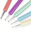 Uncharged Plastic Embossing Stylus Set - Ball Tip Clay Modeling Tools for Pottery, Drawing & Crafts - Pattern Tracing and Dotting Accessories