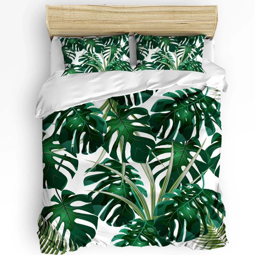 Sloth Bedding Set For Bedroom Bed Home Cartoon Mammal on Tropical Jungle with Green Banana Duvet Cover Quilt Cover Pillowcase