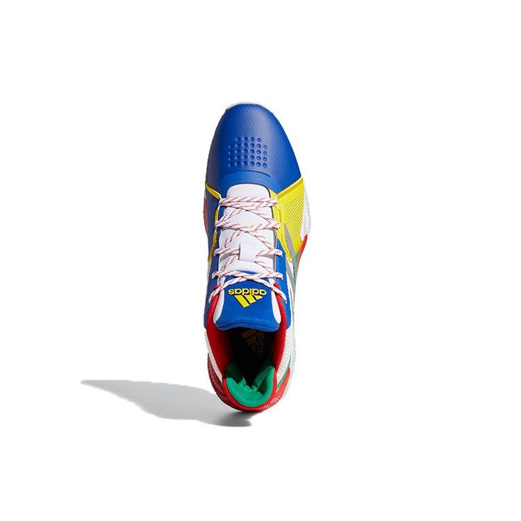 Adidas Court Vision 2.0 Round Toe Lace-Up Synthetic Leather Breathable Mid-Top Basketball Shoes Men Sneakers White Red Blue FZ1457