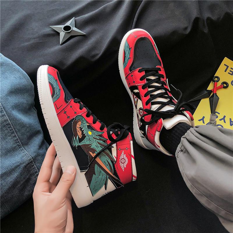 Buy NARUTO Men Sports Shoes Graffiti Cartoon Shoes Cosplay Youth Comic Women Shoes Basketball