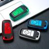 Premium Leather-Texture Ford Key Cover Mondeo Focus Escort Edge Escape Explorer Taurus With Chrome Metal Clip Or Woven Strap