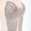 Handmade 3D Denim Fabric Bodice Applique Sew-on Beads Sequins Trimming Patches with Rhinestones for Dresses Clothing Accessories