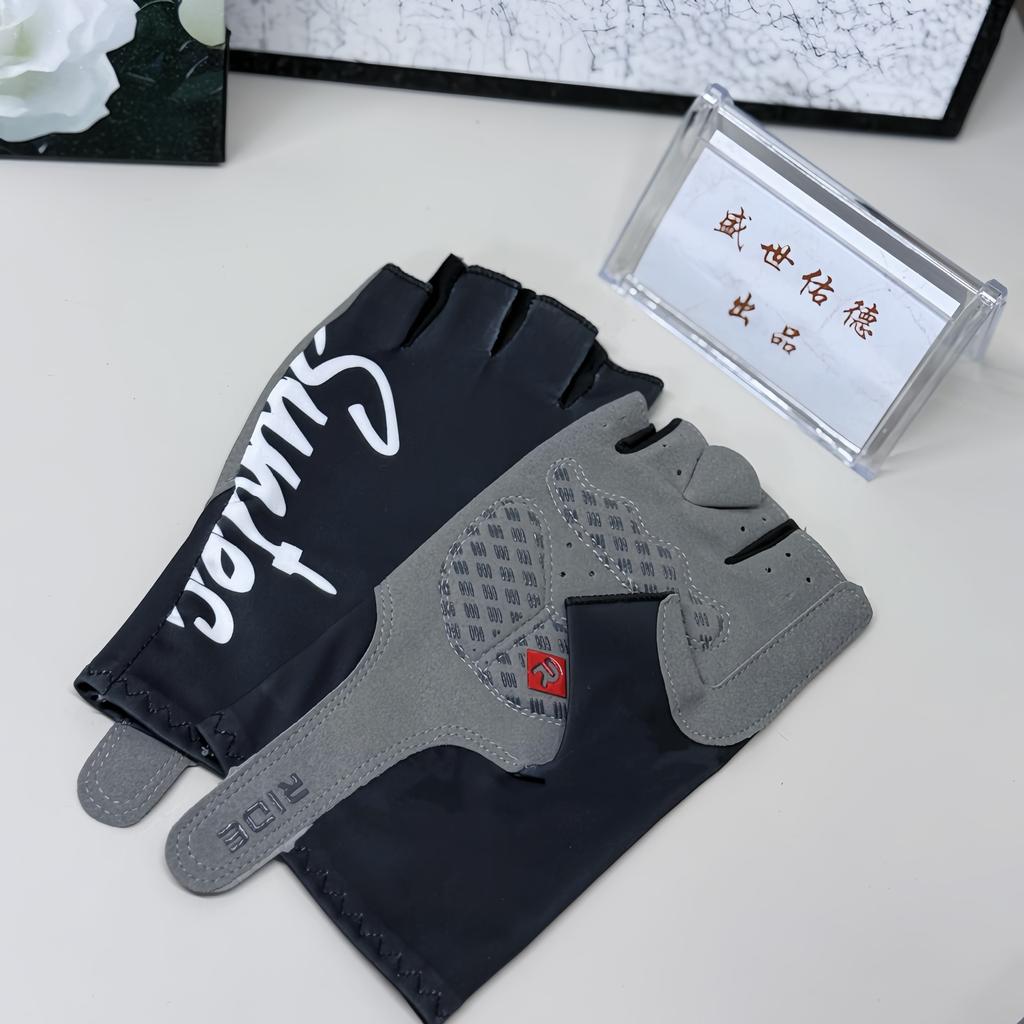 Silicone Gel Half-Finger Cycling Gloves, Shock-Absorbing Mountain Road Bike Anti-Vibration Riding Gloves