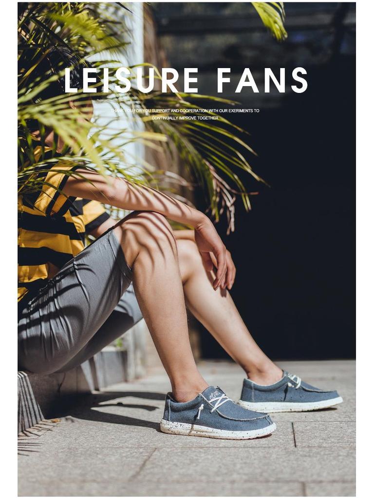 Men’s Plus-Size Canvas Casual Loafers - European Style Driving Shoes