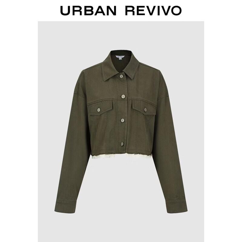 UR Women s Casual Faux Two-piece Spliced Jacket M