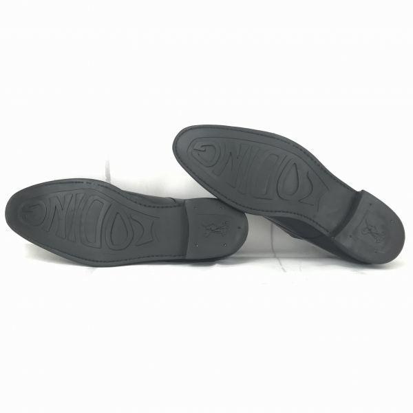 Vintage 80s-90s French Brand LODING Genuine Leather Goodyear Welt U Tip Dress Shoes Size 29.0cm Black(USED)