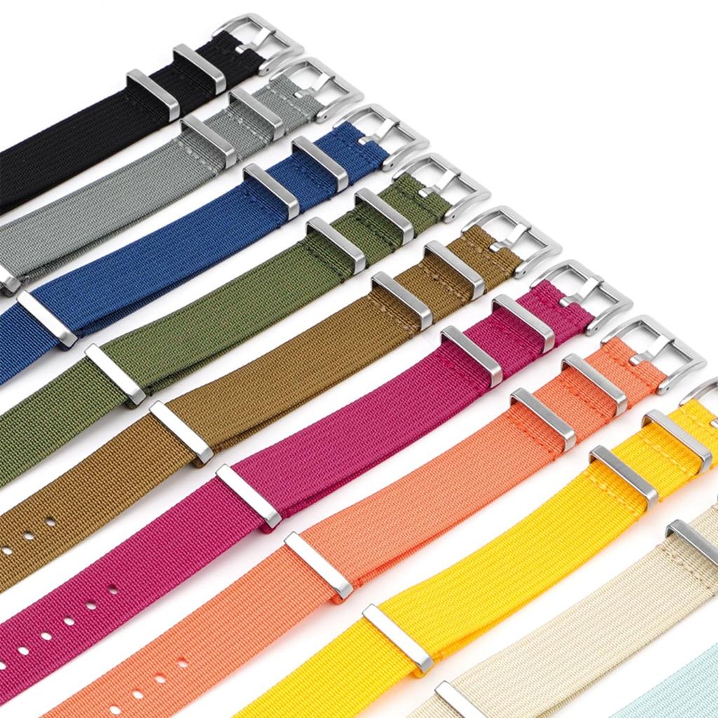 Jumpsunfun 20mm Military Nylon Watch Band for Omega X Swatch Speedmaster MoonSwatch, Gray