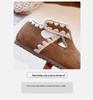 Korean Style Retro Birkenstock Soft Sole Leather Shoes for Girls - Winter 2025 Edition