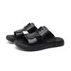 Slippers men's summer wear soft surface one-word drag men's outdoor non-slip wear-resistant sports beach sandals 605-W