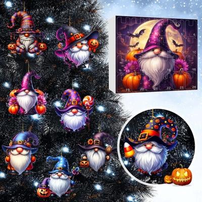 Halloween Advent Calendar 2025 Terrifying Dwarf Pendent 24-Day Countdown Box Cute Mini Characters for Kids