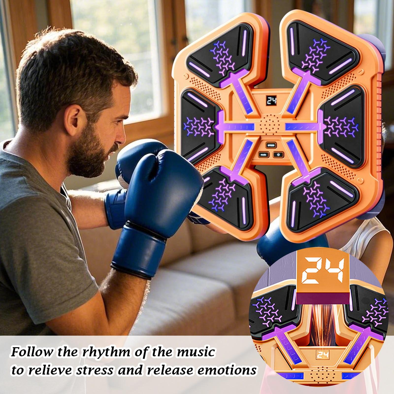 

Дитячий інтелектуальний боксерський апарат Боксерська мішень Bluetooth Домашній підвісний фітнес Тренажер для бою One Size жовтий