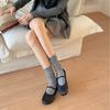 White Socks Socks Summer Thin Breathable Cutout Mesh Ballet Style Long Socks Stacked With Socks