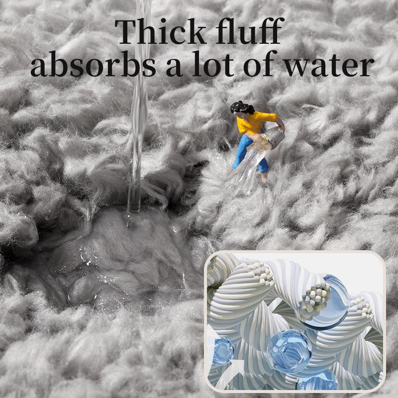 Extra veľká podložka do kúpeľne - Super savá, rýchloschnúca predložka do kúpeľne, protišmyková podlahová rohožka do vane a sprchového kúta, mäkký kúpeľňový koberec