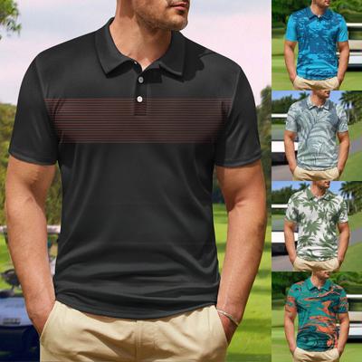 Summer Men's  Performance Micro Elastic Short Sleeve Golf Short Sleeve Top