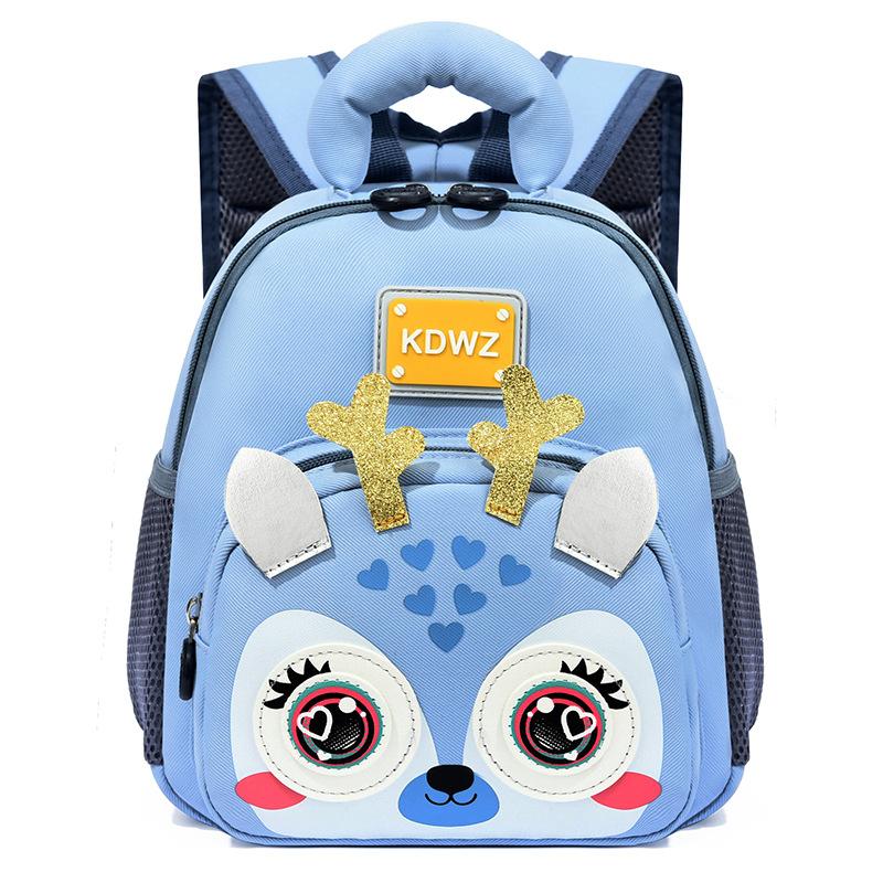 

Детский рюкзак для детского сада, мультяшный рюкзак с маленьким животным, детский рюкзак, легкий рюкзак синий