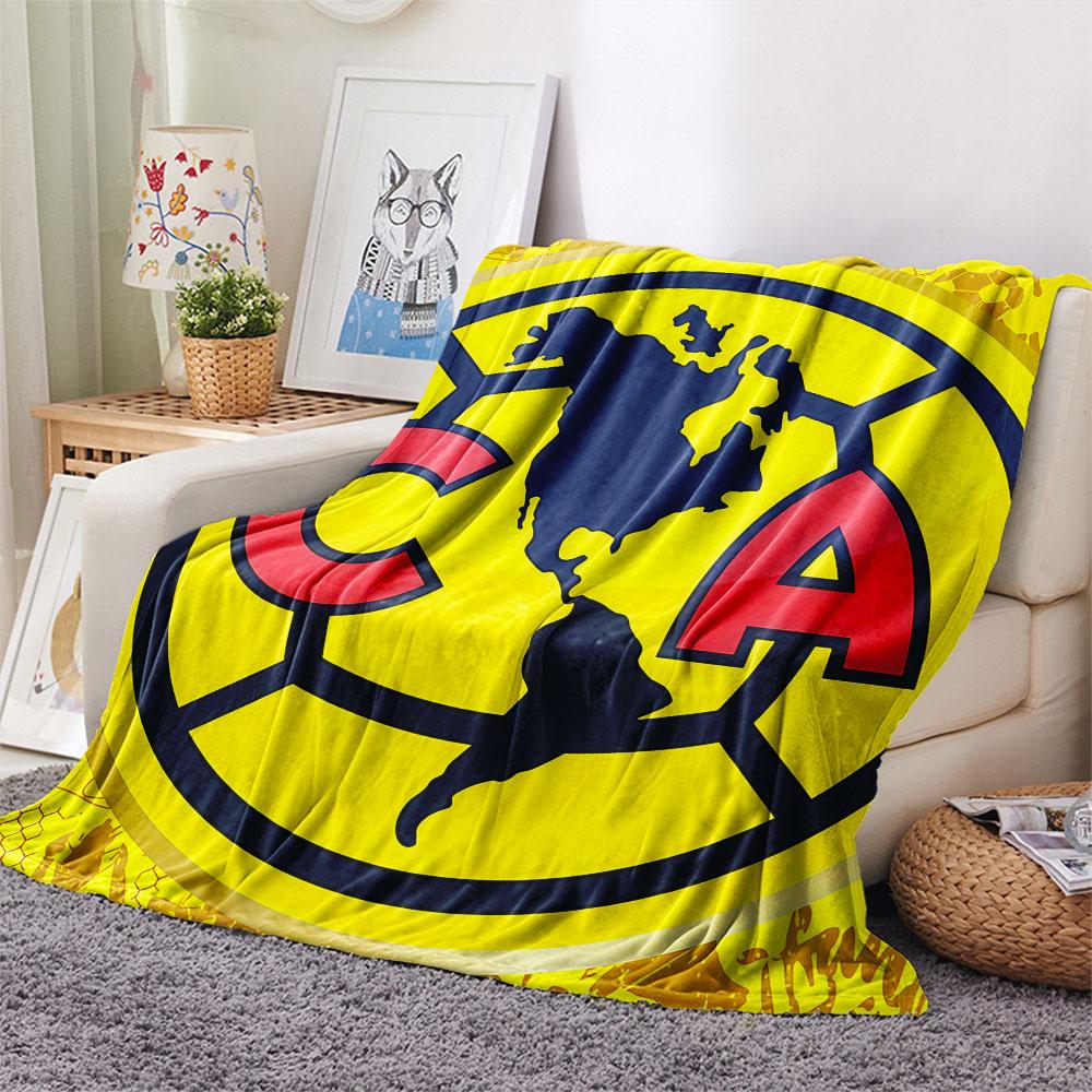 1PC Club America Patterned Flannel Blanket Suitable For All Seasons for Home Decor Warmth and Comfort Gifts Holiday Present