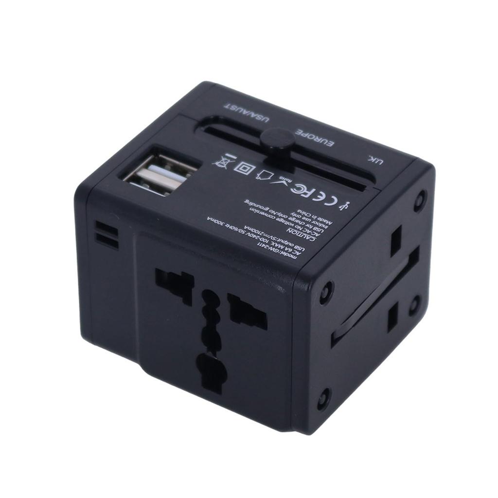gowell International Adapter Plug Power Strip with 2 USB Compatible with and Charging in the and Taiwan Ports, Multi-Purpose Adapter, Outlets,