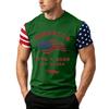 T-shirt da uomo a maniche corte con stampa bandiera Giorno dell'Indipendenza, vestibilità ampia, casual estiva, top per tutti i giorni, stile americano, maglietta grafica patriottica