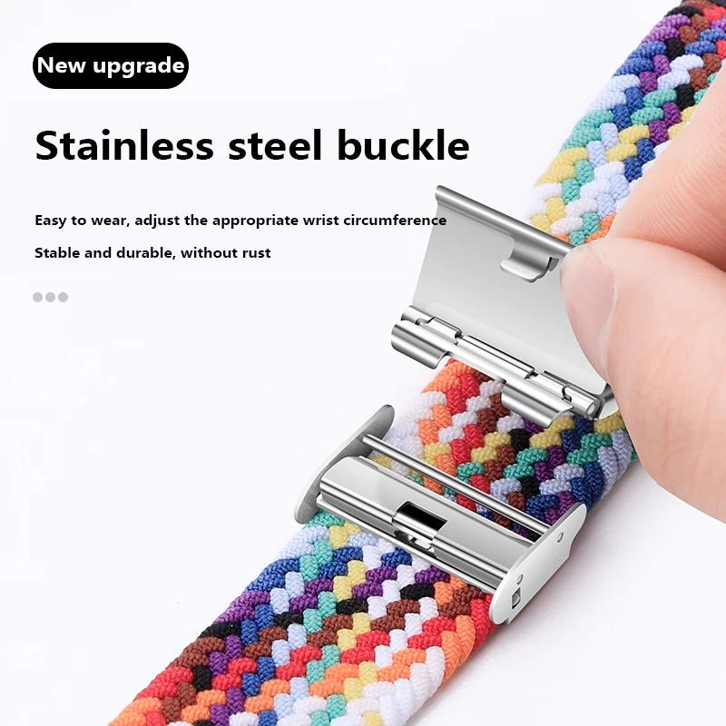 20mm 22mm Nylon Band for Samsung Galaxy Watch 6 5 4 40/44mm 5Pro Active 2 Gear S3 Braided Elastic Bracelet for Huawei GT2/3 4Pro