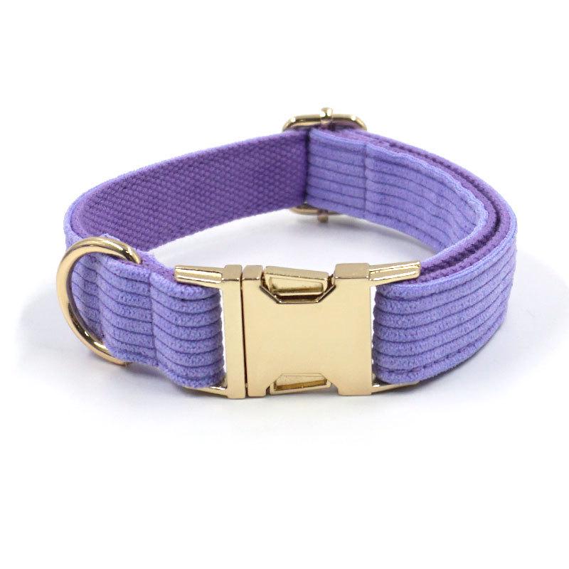 Laser Engraved Corduroy Dog Collar Extra Large (XL)