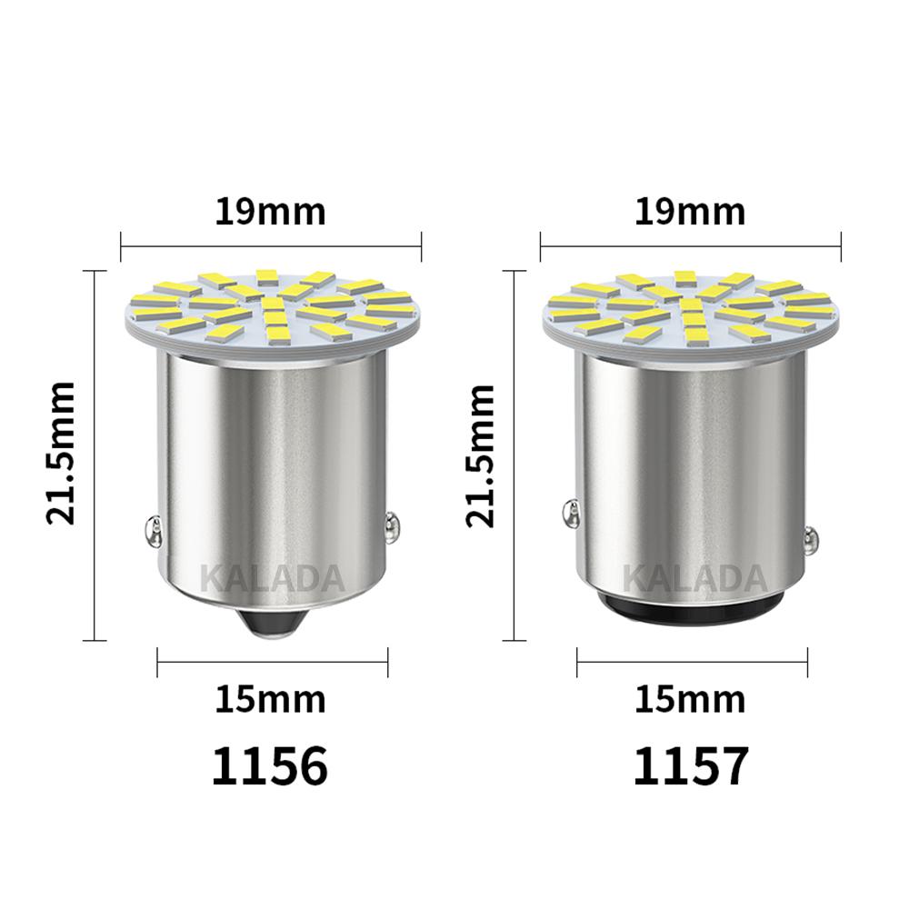 10pcs 24V LED Car Light 1156 BA15S 1157 BAY15D Lighting 22*3014SMD For Truck BUS DRL Daytime Running Bulb Tail Signal Lamp WhiteTurn Signal 2