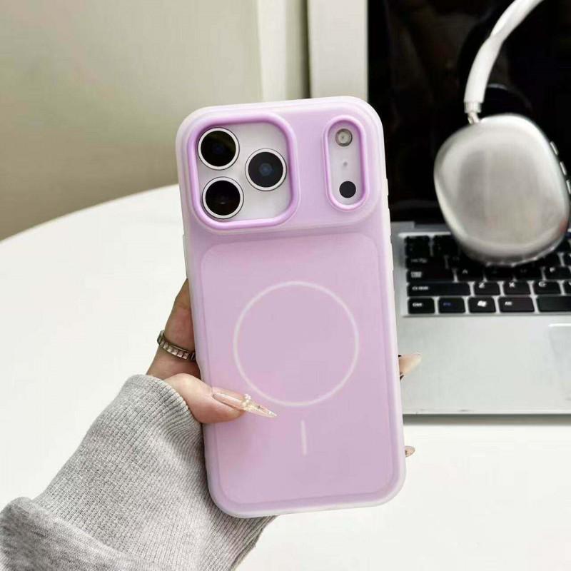 Dual-Tone Jelly Hybrid Phone Case IPhone 17 Pro Max With Magnetic Snap-on Design Soft Touch Finish Shockproof Full Coverage