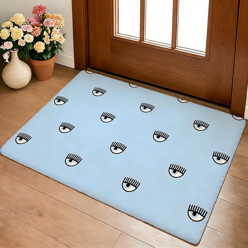 Luxury Logo C-chiara F-ferragni Floor Mat Cozy Flannel Soft Thick Non-Slip Mat For Living Room Bedroom Kitchen Decor Rugs
