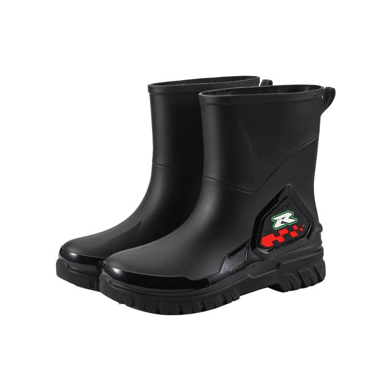 Men's Warm Non-Slip Durable Rain Boots for Food Delivery, Fishing, and Gardening
