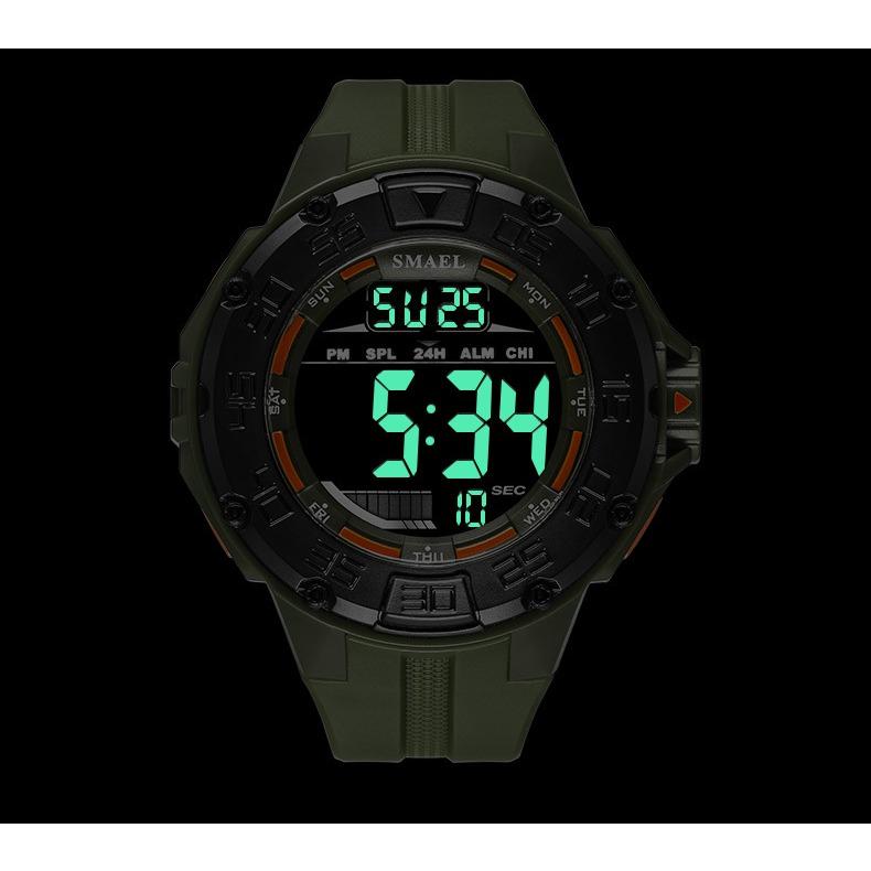 SMAEL Outdoor Multi-functional Sports Electronic Watch Glow-in-the-dark Waterproof Large Dial Watch