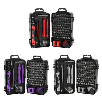 115Pcs Electrician Screwdriver Set, Magnetic Tip Antislip Handle Screwdriver Set Electrical Work Repair Tool