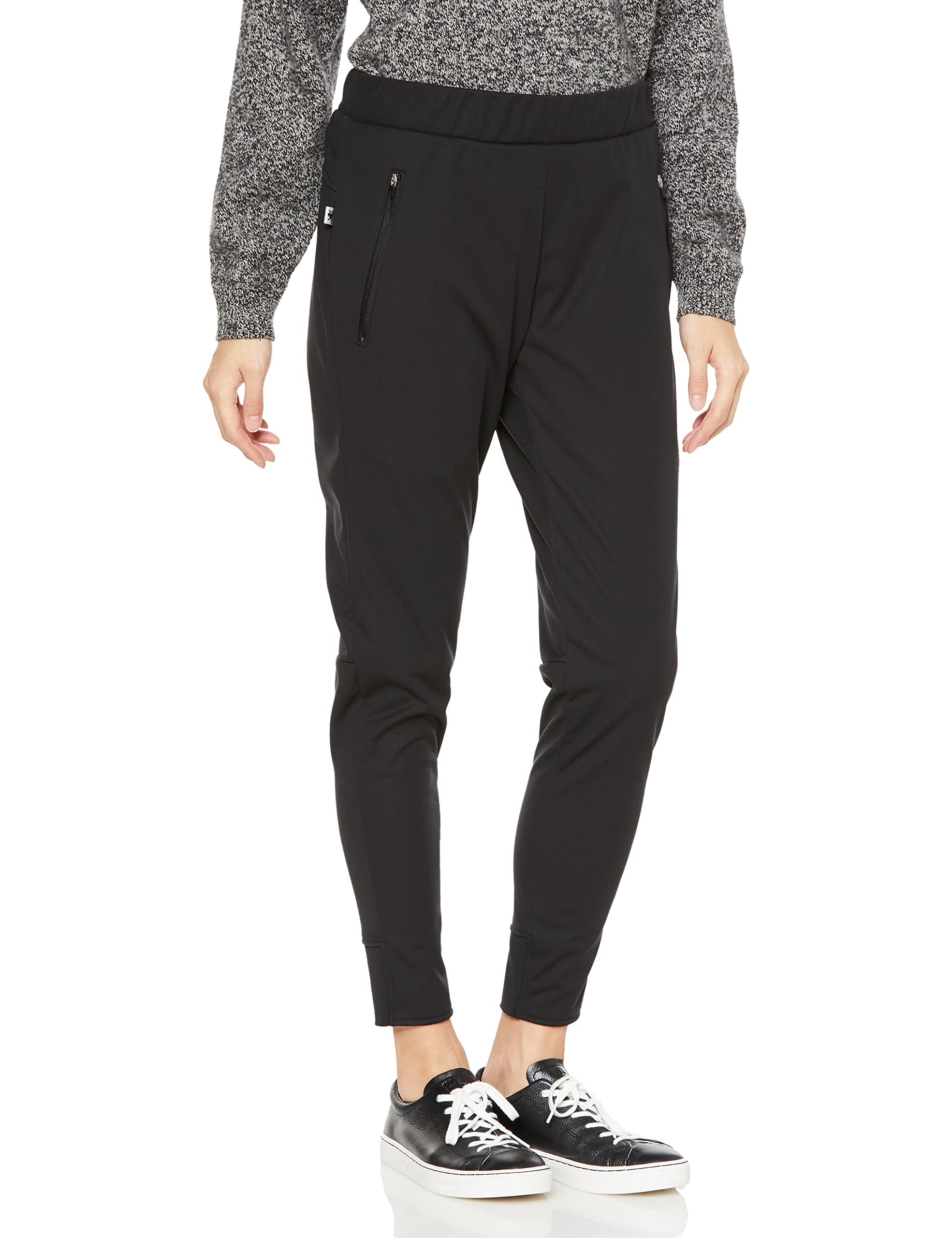 

Ветрозащитные эластичные велосипедные брюки Kapelmuur для женщин размера 34 на осень/зиму (0°C-10°C), Без подкладки, Черный, чёрный