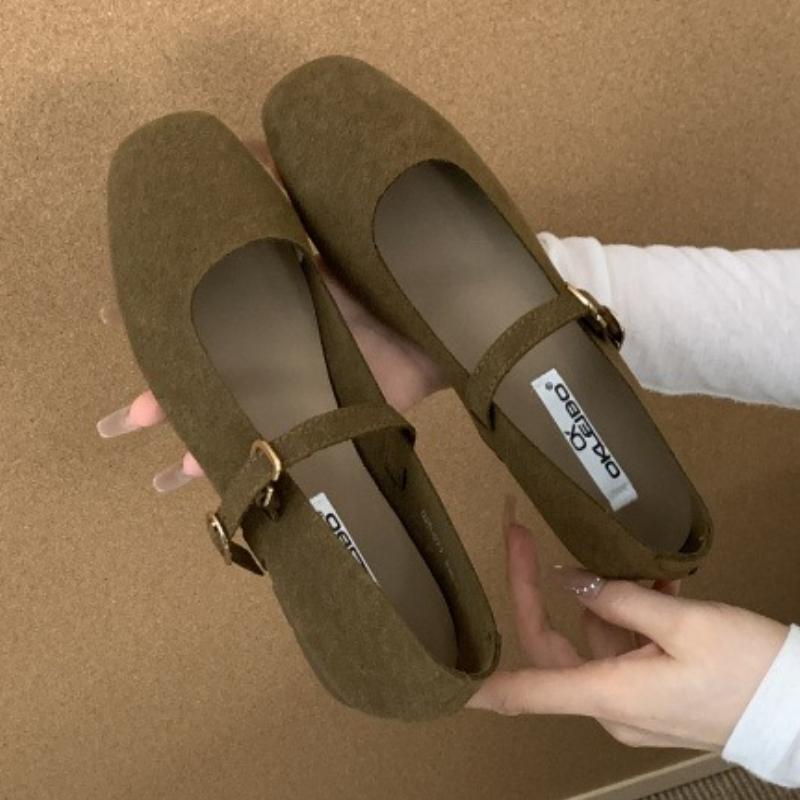 High Quality Faux Suede Mary Jane