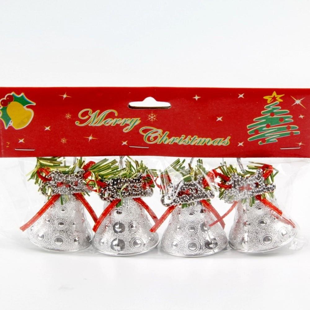 4/2Pcs Plastic Christmas Bells Merry Christmas Xmas Tree Decorations  Festival Party Celebration