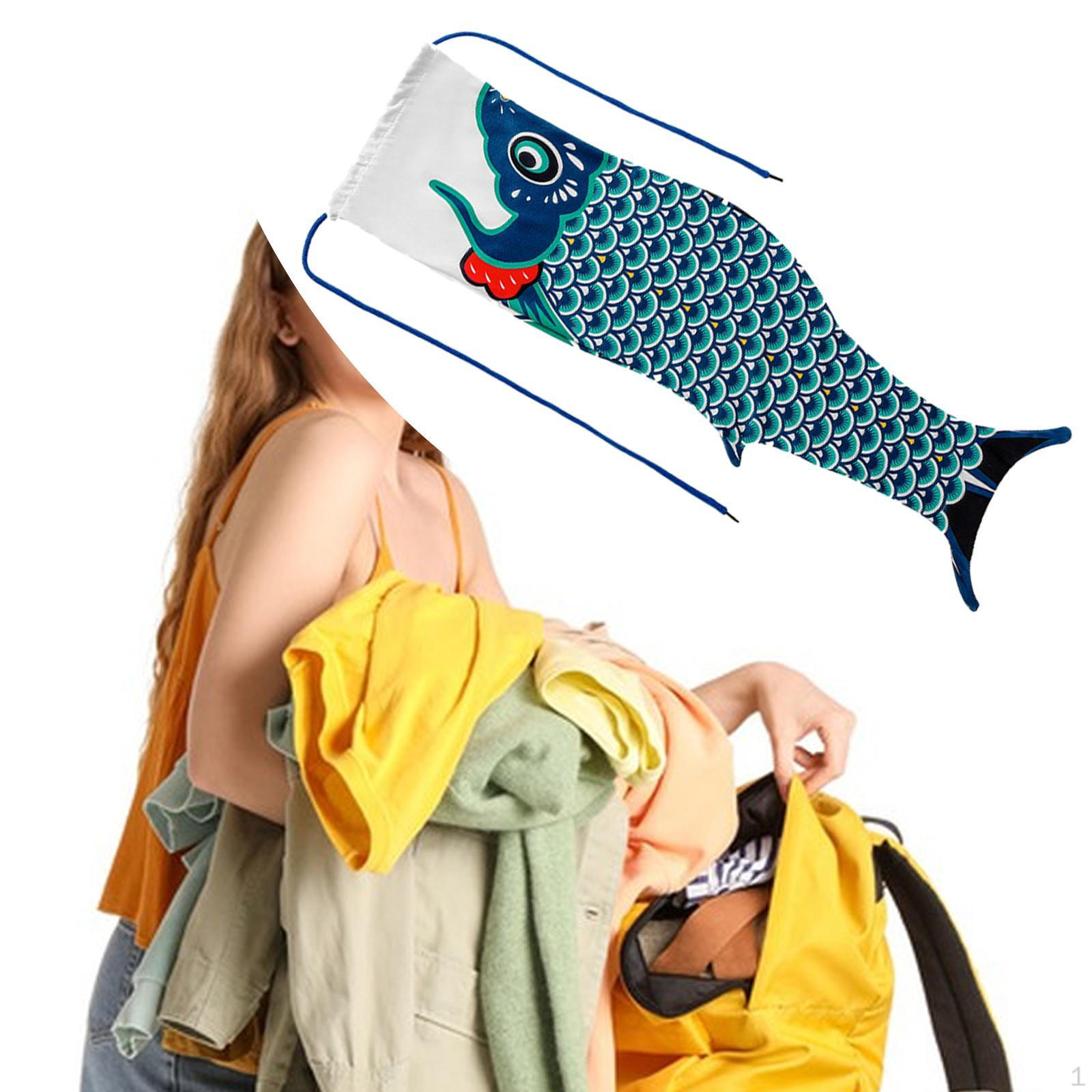 

Рыба мешок для белья грязная одежда пылезащитная корзина для путешествий для квартиры синий