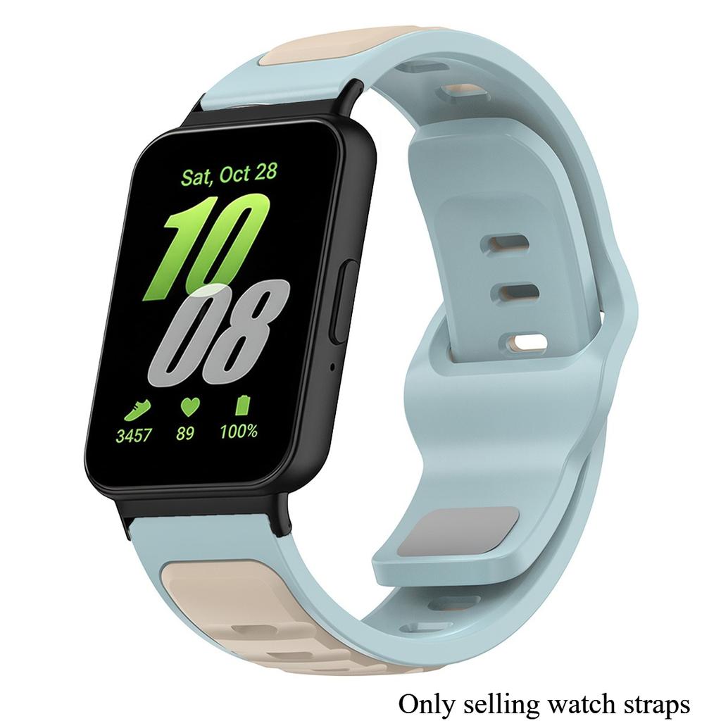 Sport Silicone Strap for Samsung Galaxy Fit 3 Two Tone Silicone Strap for Samsung Galaxy Fit3 Replaceable Watchband Accessories
