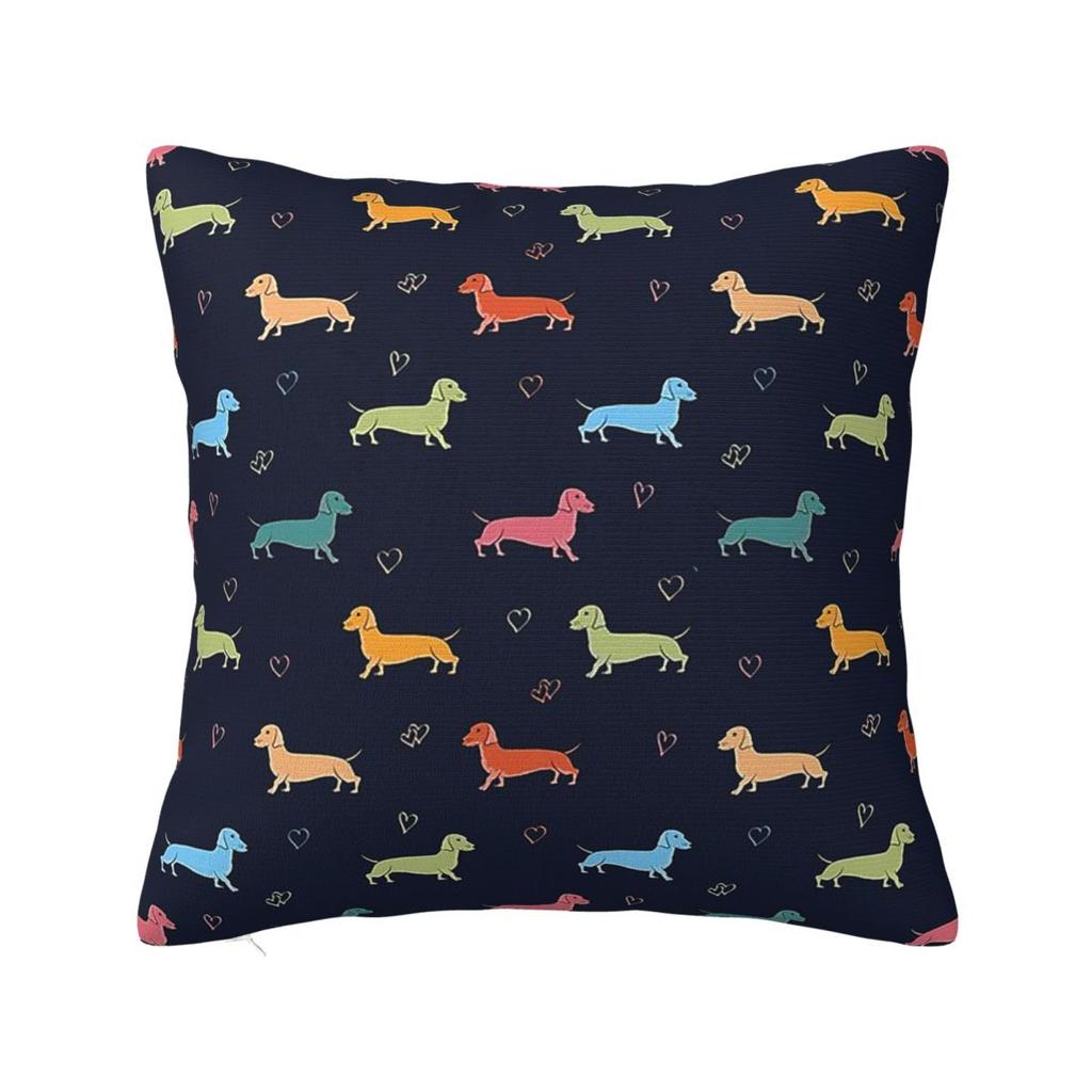 My Lovely Daschund Pillow Case Dachshund Wiener Sausage Doxie Dog Cushion Cover Awesome Zipper Decorative Pillowcover for Seat