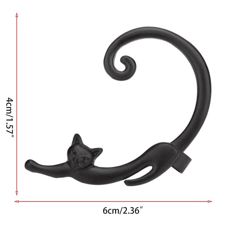 Süßes Tier für Katzenohr-Manschettenohrringe Kätzchen Clip-On Ohrstecker Wickelohrringe Schmuck für Damen und Mädchen Party-Accessoire