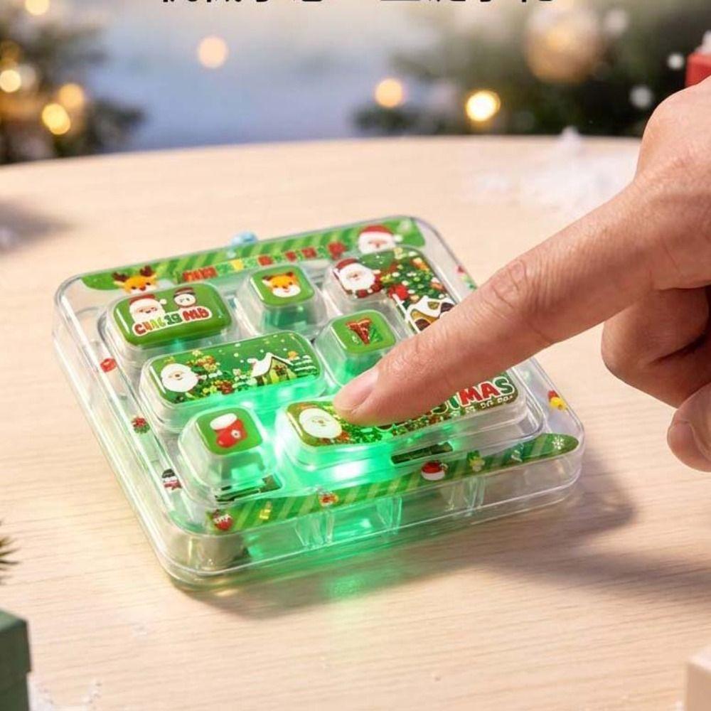 Cute Design Decompression Button Toy Transparent Dual-Tone Keyboard Keychain Kids Bag Pendant
