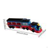 Transport Train Head Toy with 6 Race Cars, Foldable Track for Kids