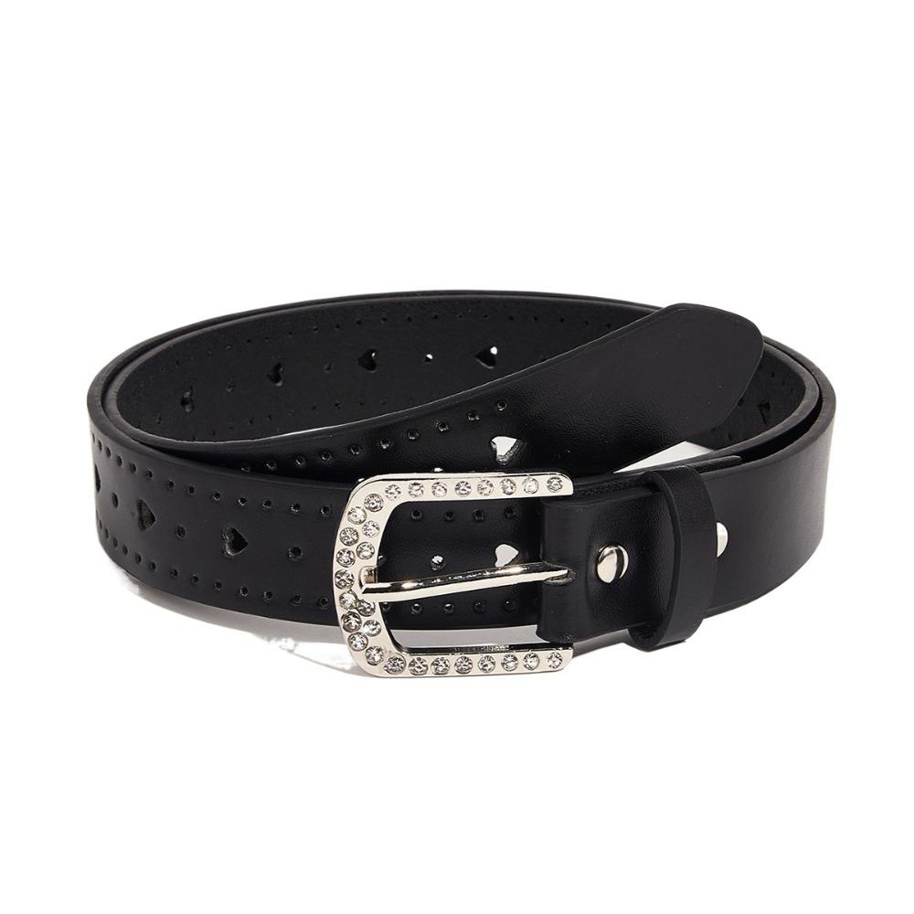 Love Heart Y2K Wide Belt Jeans Decor PU Leather Waistbands Retro Rhinestone Waist Belt  Ladies