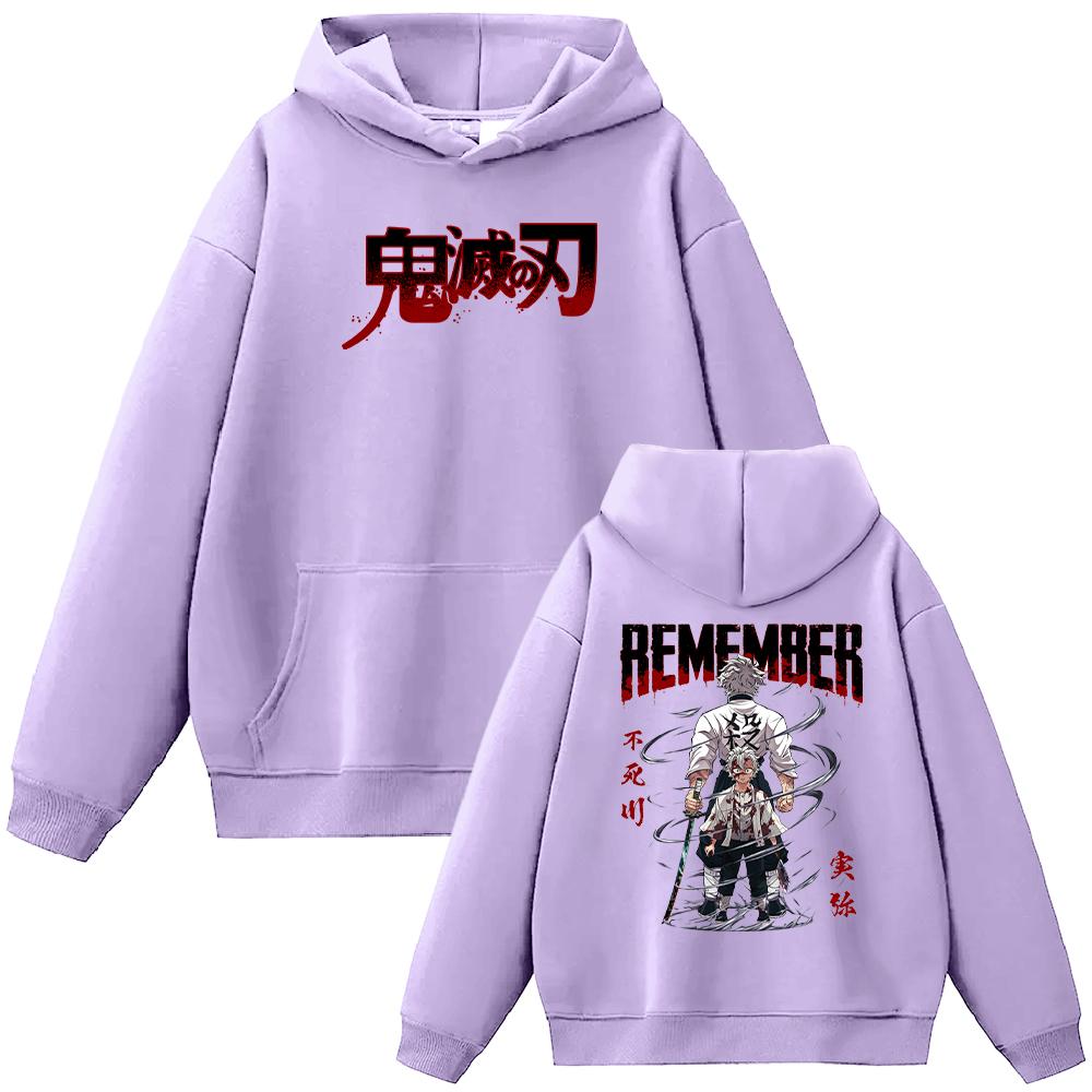 Аниме Demon Slayer Shinazugawa Sanemi Графический принт с капюшоном для мужчин и женщин — фото 5