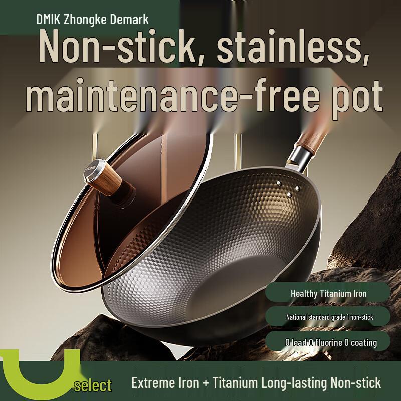 DUMIK Titanium Iron Non-Stick Wok