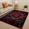 HD Slayer Thrash Metal Rcck Band Skull Sign Living Room Non Slip Area Rug Carpet for Bedroom Playroom Sofa,Home Decor Doormat