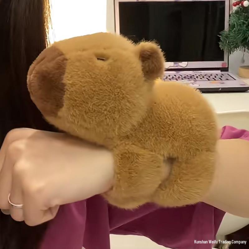 Plyšový náramek kapybara: Tleskací kruh Dárkový set pro páry k narozeninám a Vánocům